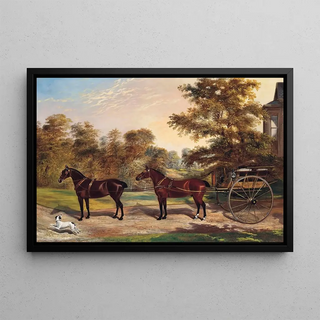 Benjamin Cam Norton - Carriage Horses Harnessed In Tandem.webp