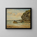 Falaises cornouaillaises à Newquay - Benjamin Williams Leader — kehystetty taideteos seinällä