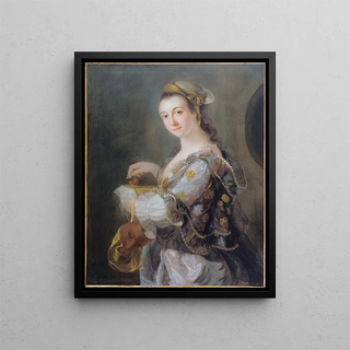 Benjamin Wilson - Portrait of a Lady with Mask and Cherries.webp