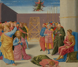 Pyh Pierre ja Simon taikuri - Benozzo Gozzoli — näkymä teoksesta