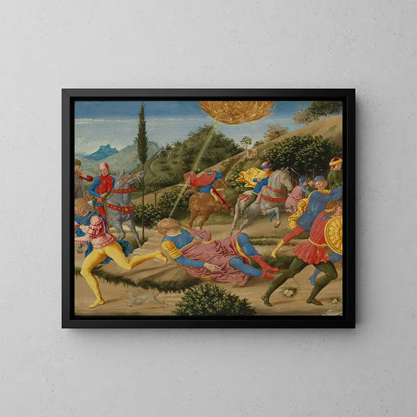 La conversion de saint Paul - Benozzo Gozzoli — kehystetty taideteos seinällä