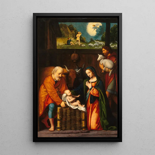 Bernardino Luini - Adoration of the Christ Child and Annunciation to the Shepherds.webp
