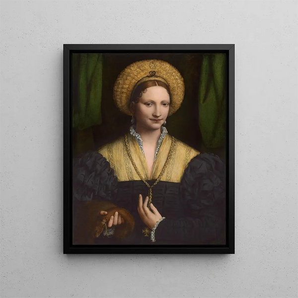 Portrait d'une dame - Bernardino Luini — kehystetty taideteos seinällä