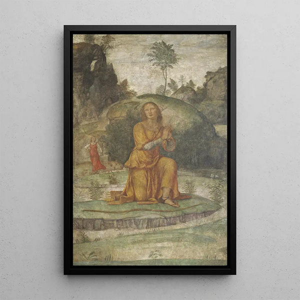 Procris rukoilee Dianea - Bernardino Luini — kehystetty taideteos seinällä