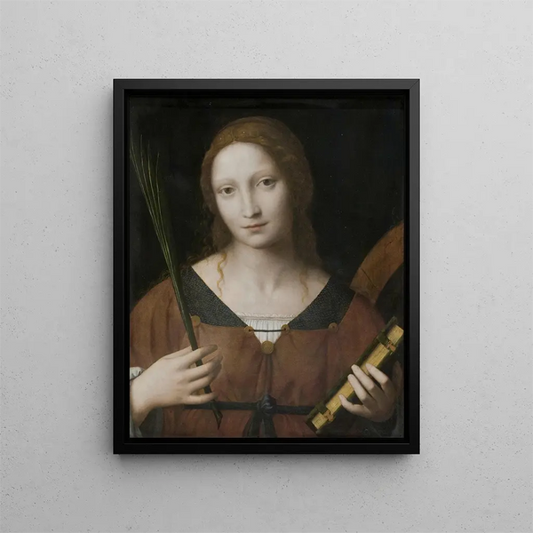 Pyhän Katariina Aleksandriasta - Bernardino Luini — kehystetty taideteos seinällä