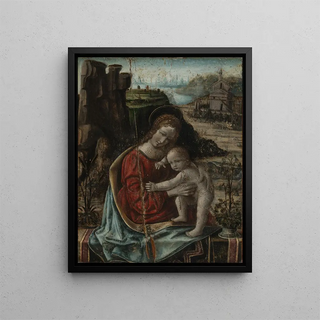 Bernardino de Conti - Maria mit dem Kinde vor Landschaft.webp