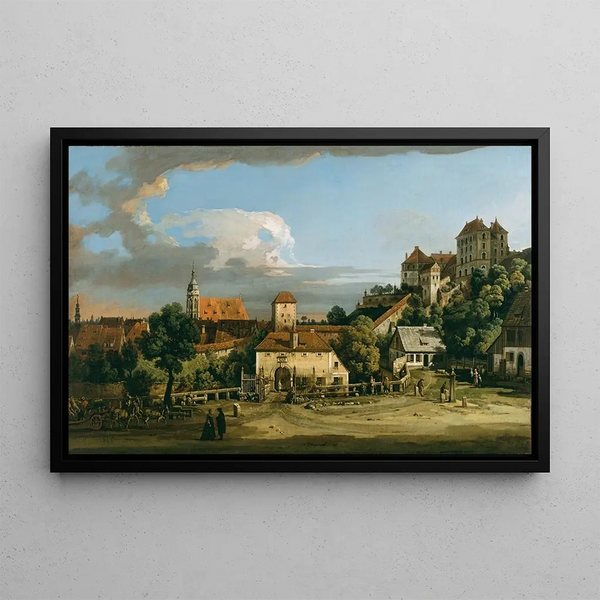 Pirnan maalaus, Obertor-ovi etelästä - Bernardo Bellotto — kehystetty taideteos seinällä