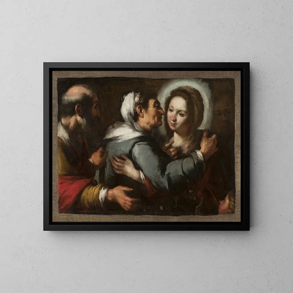 Visitation - Bernardo Strozzi — kehystetty taideteos seinällä