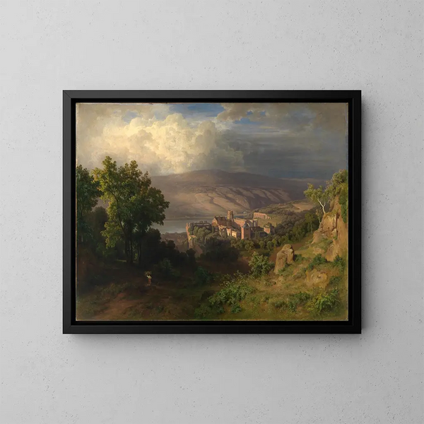 Vue sur Heidelberg - Bernhard Fries — kehystetty taideteos seinällä