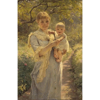 Bertha Wegmann - Young Mother with a Child in a Garden.webp