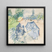 Nainen istuu penkillä Bois-avenue - Berthe Morisot — kehystetty taideteos seinällä