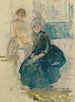 Berthe Morisot ja hänen tyttärensä ikkunan edessä - Berthe Morisot — näkymä teoksesta