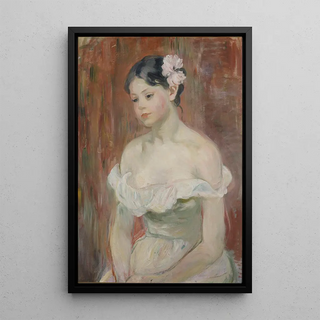 Berthe Morisot - Jeune fille au dcollet la fleur aux cheveux.webp