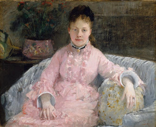 Berthe Morisot - The Pink Dress AlbertieMarguerite Carr later Madame FerdinandHenri Himmes 18541935.webp