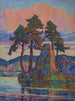 Lac au coucher du soleil Colorado - Birger Sandzén — näkymä teoksesta