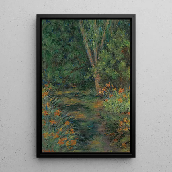 Maalauksen jäljennös Kukkia puutarhassa - Blanche Hoschedé-Monet
