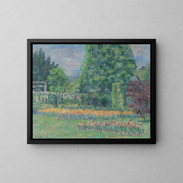 Le jardin de Giverny - Blanche Hoschedé-Monet — kehystetty taideteos seinällä