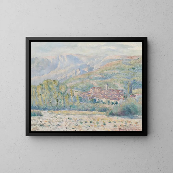 Village de PoujalsurOrb - Blanche Hoschedé-Monet — kehystetty taideteos seinällä
