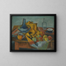 luonnollinen kuolema hedelmien kanssa - Bohumil Kubišta — kehystetty taideteos seinällä