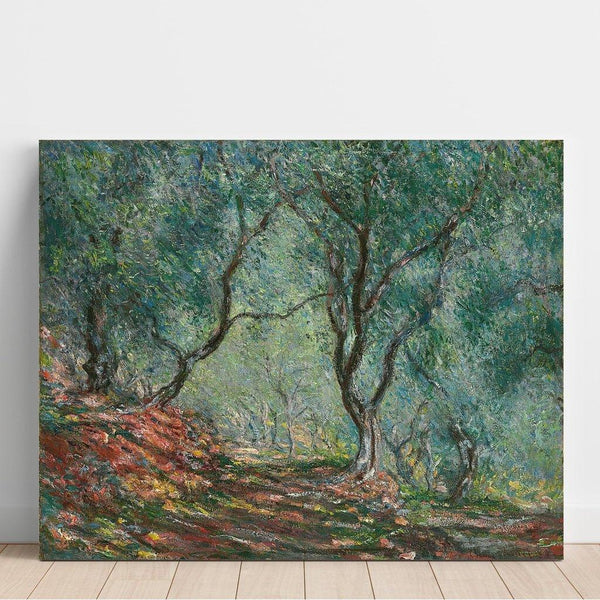 Maalauksen jäljennös Oliivipuut puutarhassa Moreno - Claude Monet
