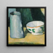 Bol ja maitokannu - Paul Cézanne — kehystetty taideteos seinällä