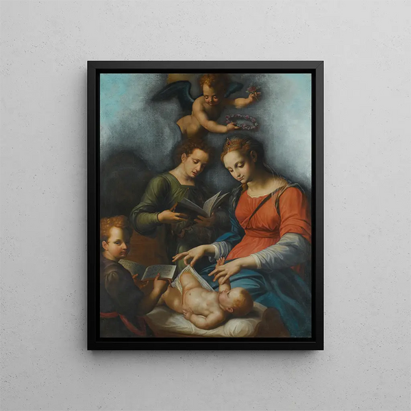 La Nativité - École bolonaise — kehystetty taideteos seinällä