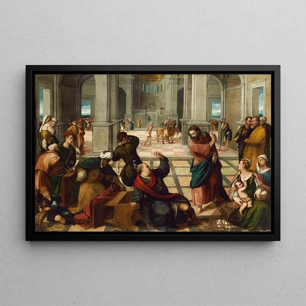 Bonifacio Veronese - Christ driving the money changers from the Temple.webp