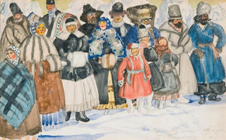 Boris Kustodiev - Design For The Spectators In The Power Of The Fiend.webp