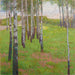 Poppelit auringonlaskussa - Carl Moll — näkymä teoksesta