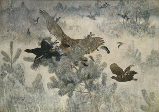 Bruno Liljefors - Hawk and BlackGame.webp