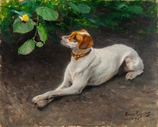 Portrait d'un chien - Bruno Liljefors — näkymä teoksesta