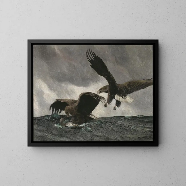 Aigles de mer - Bruno Liljefors — kehystetty taideteos seinällä