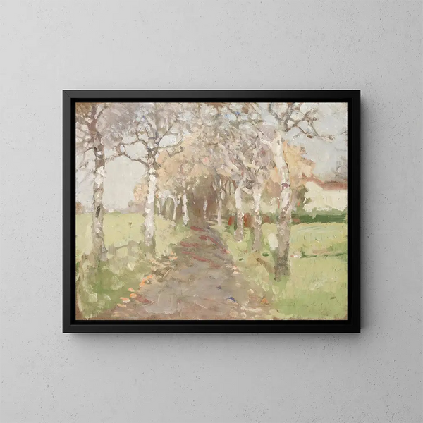 Avenue des bouleaux à Bad Aibling - Brynolf Wennerberg — kehystetty taideteos seinällä