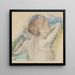 Naisen pääkuva - Edgar Degas — kehystetty taideteos seinällä