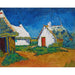 Maalauksen jäljennös Cabanes blanches aux Saintes-Maries - Vincent van Gogh