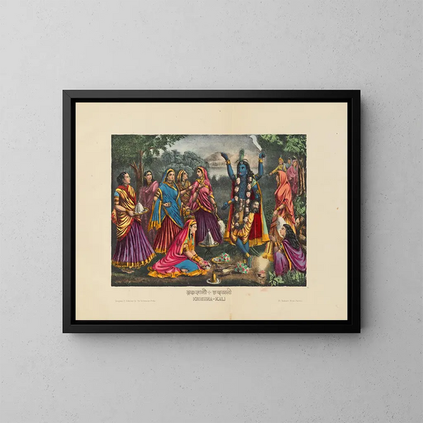 Krishna Kali - Calcutta Art Studio — kehystetty taideteos seinällä