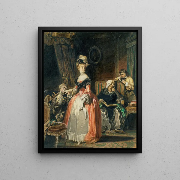 Le Baiser volé - Camille Joseph Étienne Roqueplan — kehystetty taideteos seinällä