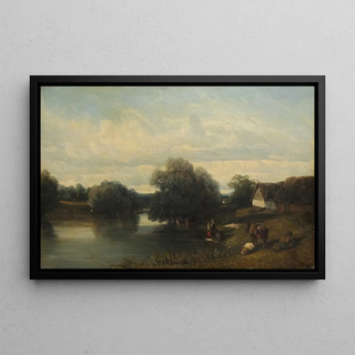 Camille Flers - Cottage by the River with Washerwomen.webp