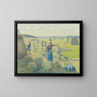 La Récolte des Foins - Camille Pissarro — kehystetty taideteos seinällä