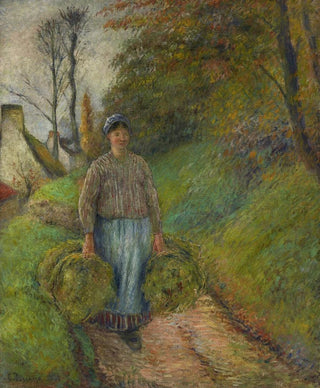 Camille Pissarro - Peasant Woman Carrying Two Bundles of Hay (1).webp