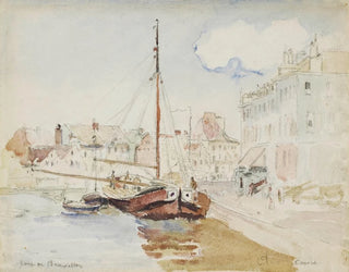 Port de Bruxelles - Camille Pissarro — näkymä teoksesta