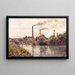 Pontoisen tehdas - Camille Pissarro — kehystetty taideteos seinällä