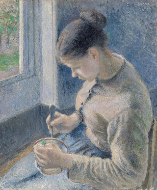 Camille Pissarro - Young Peasant Having Her Coffee.webp