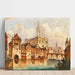 Maalauksen jäljennös Canal près de la Cathédrale de Strasbourg par Ferdinand Lepie