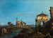 Une île dans la lagune avec une porte et une église - Canaletto — näkymä teoksesta