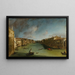 Grand Canal Palazzo Balbin suunnasta Rialtolle - Canaletto — kehystetty taideteos seinällä