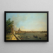 Lontoon maalaus Thames-joelta Somerset House -terassilta kaupunkiin - Canaletto — kehystetty taideteos seinällä