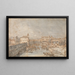 Padovaan maalaus, Bacchiglione-joen ja Porta Portello - Canaletto — kehystetty taideteos seinällä