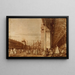 Piazza San Marco -maalaus etelän-lounaiskulmasta, oikealla Procuratie Nuove -rakennukset - Canaletto — kehystetty taideteos seinällä