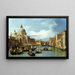 Canaletto Venetsian Grand Canalin sisäänkäynnin maalaus — kehystetty taideteos seinällä